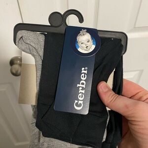 NWT Gerber Infant pants in Black and Gray